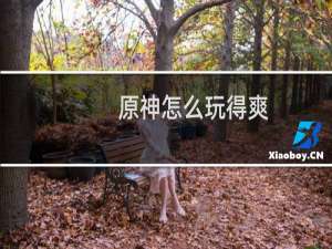 原神怎么玩得爽