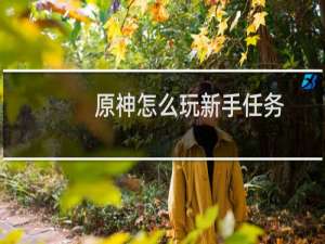 原神怎么玩新手任务
