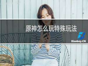 原神怎么玩特殊玩法
