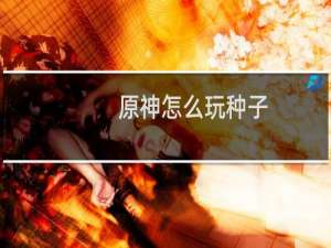 原神怎么玩种子