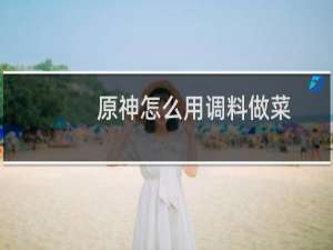 原神怎么用调料做菜