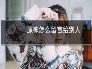 原神怎么留言给别人