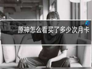 原神怎么看买了多少次月卡