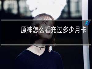 原神怎么看充过多少月卡