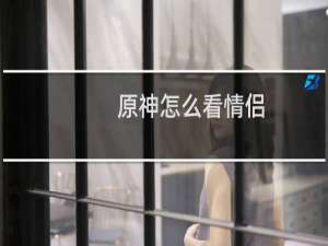 原神怎么看情侣