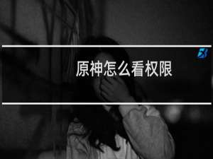 原神怎么看权限