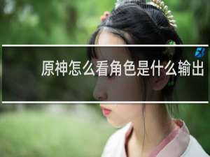 原神怎么看角色是什么输出