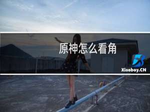 原神怎么看角