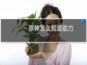 原神怎么知道助力