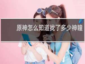 原神怎么知道找了多少神瞳