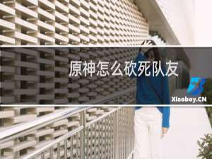 原神怎么砍死队友