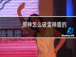 原神怎么破雷神盾的