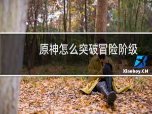 原神怎么突破冒险阶级