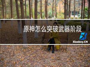 原神怎么突破武器阶段