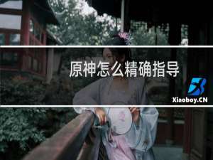 原神怎么精确指导