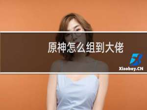 原神怎么组到大佬