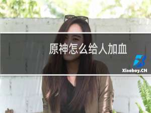 原神怎么给人加血