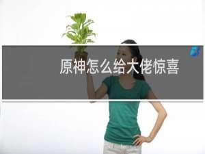 原神怎么给大佬惊喜