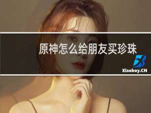 原神怎么给朋友买珍珠