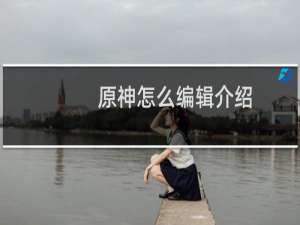 原神怎么编辑介绍