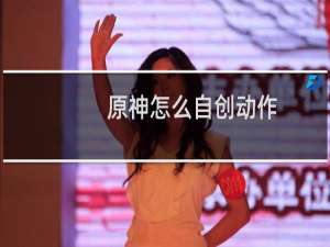 原神怎么自创动作