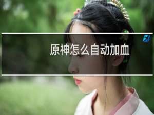 原神怎么自动加血