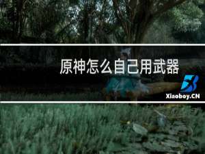 原神怎么自己用武器