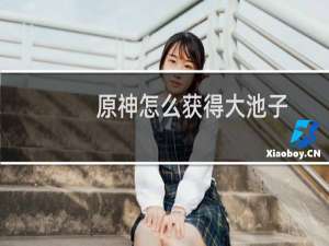 原神怎么获得大池子