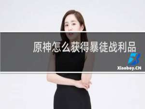 原神怎么获得暴徒战利品