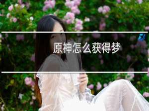 原神怎么获得梦