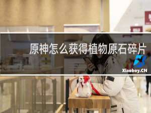 原神怎么获得植物原石碎片