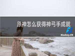 原神怎么获得神弓手成就
