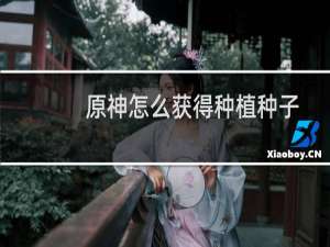 原神怎么获得种植种子