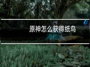 原神怎么获得纸鸟