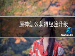 原神怎么获得经验升级