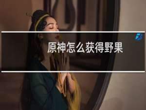 原神怎么获得野果