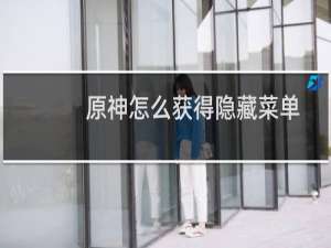 原神怎么获得隐藏菜单