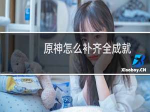 原神怎么补齐全成就