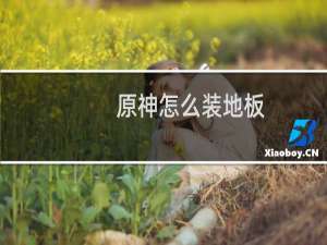 原神怎么装地板