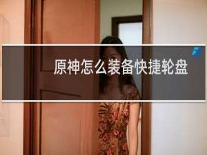 原神怎么装备快捷轮盘