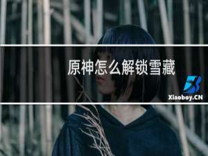 原神怎么解锁雪藏