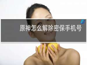 原神怎么解除密保手机号