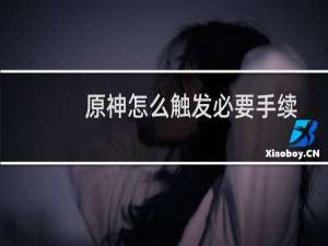 原神怎么触发必要手续