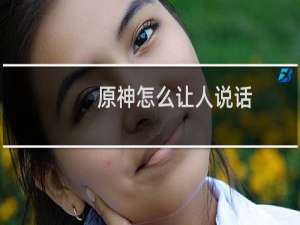 原神怎么让人说话