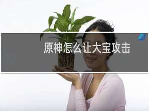 原神怎么让大宝攻击