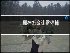 原神怎么让雷停掉