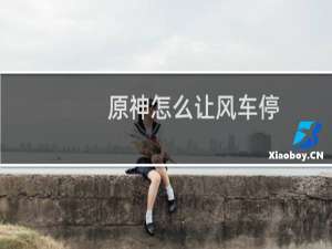 原神怎么让风车停