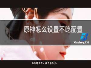 原神怎么设置不吃配置