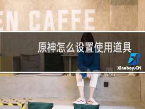 原神怎么设置使用道具