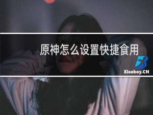 原神怎么设置快捷食用
